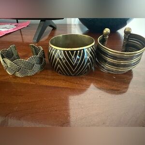 Bundle of Gold and Black Bangles